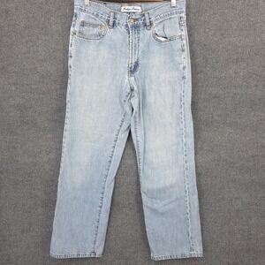 Indigo Palms Jeans Mens 33x30 Light Wash Blue Classic Fit Straight Leg Denim